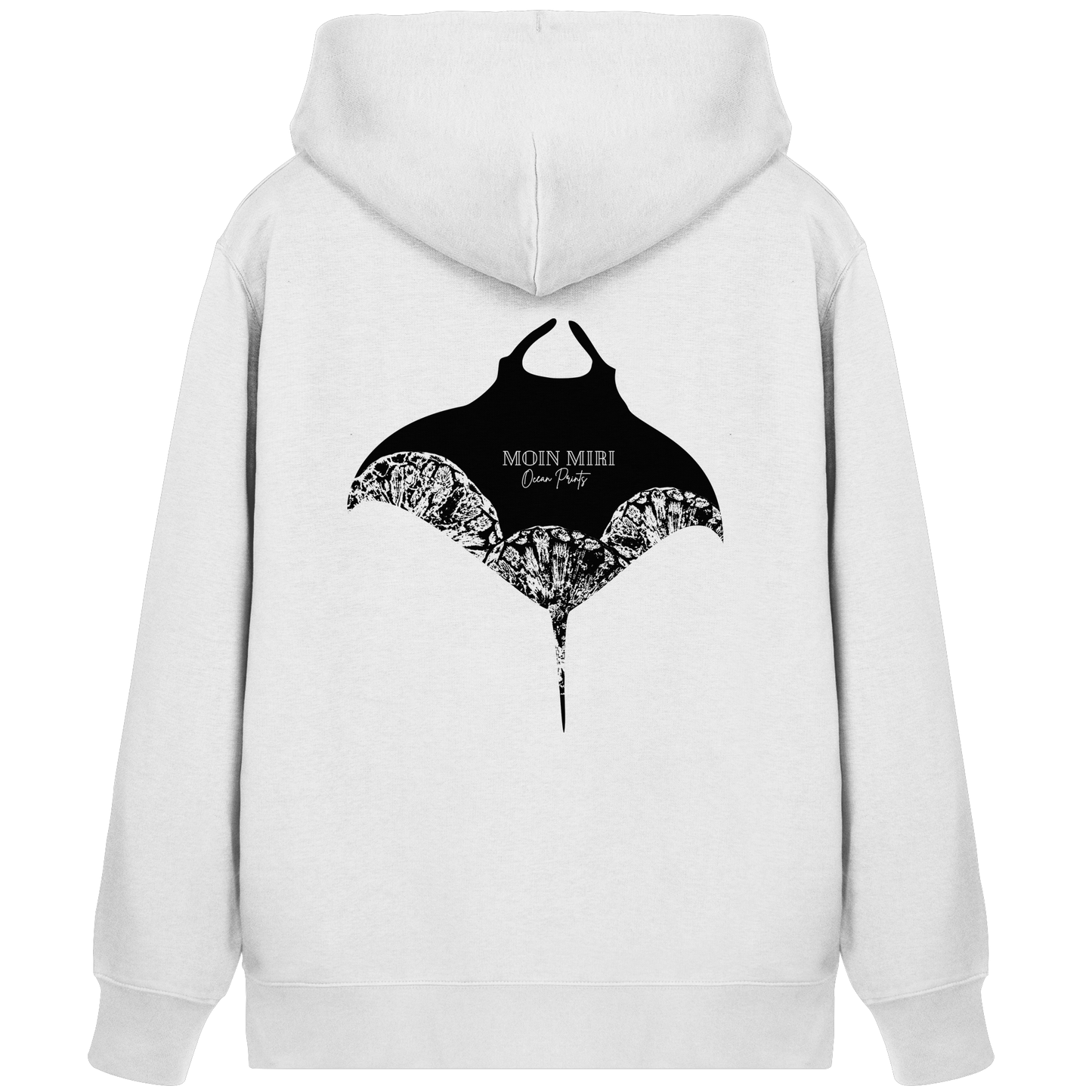 Black Manta - Coral 2 - Back Print - Organic Zipper