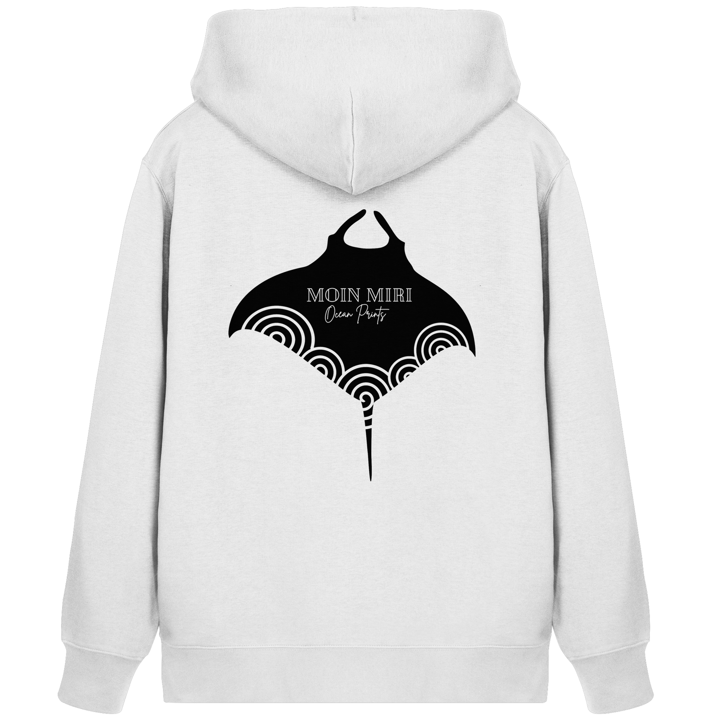 Black Manta - Drops - Back Print - Organic Zipper