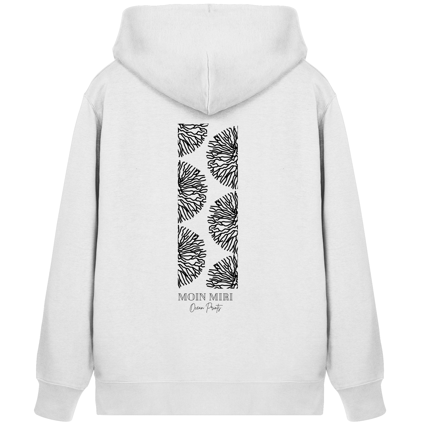 Black Coral Stripe - Back Print - Organic Zipper