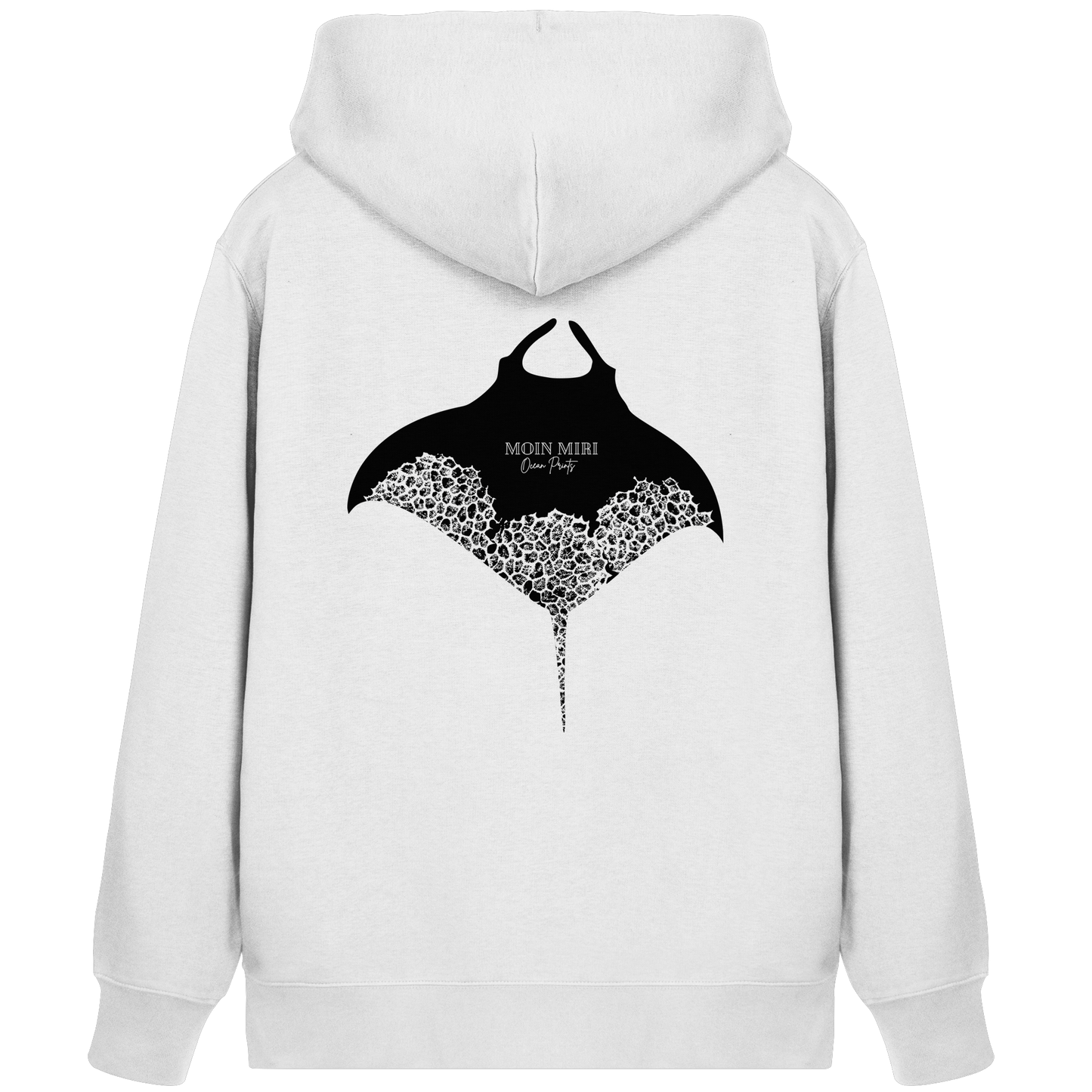 Black Manta - Coral 1 - Back Print - Organic Zipper