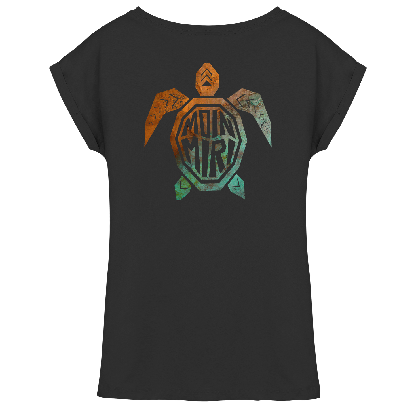 Copper Turtle Logo - Womens Extended Shoulder T-Shirt