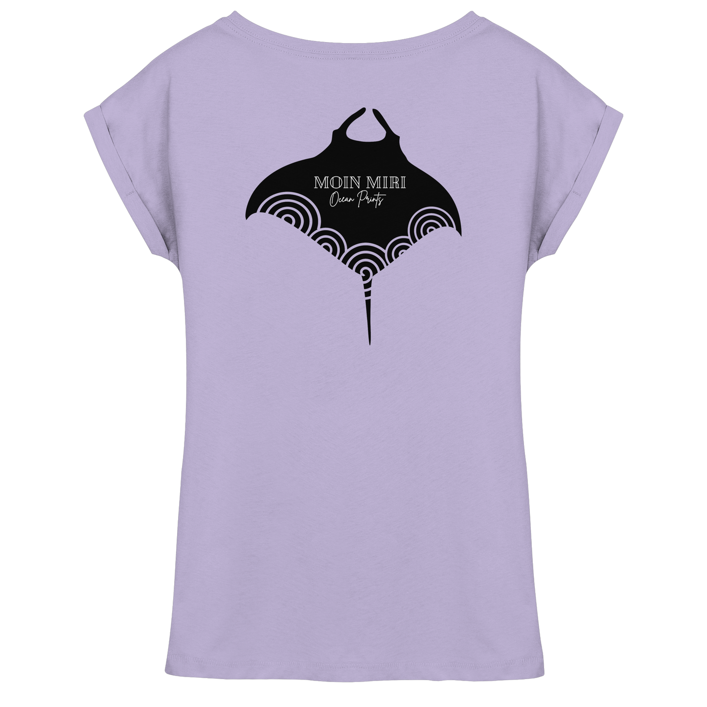 Black Manta - Drops - Back Print - Womens Extended Shoulder T-Shirt