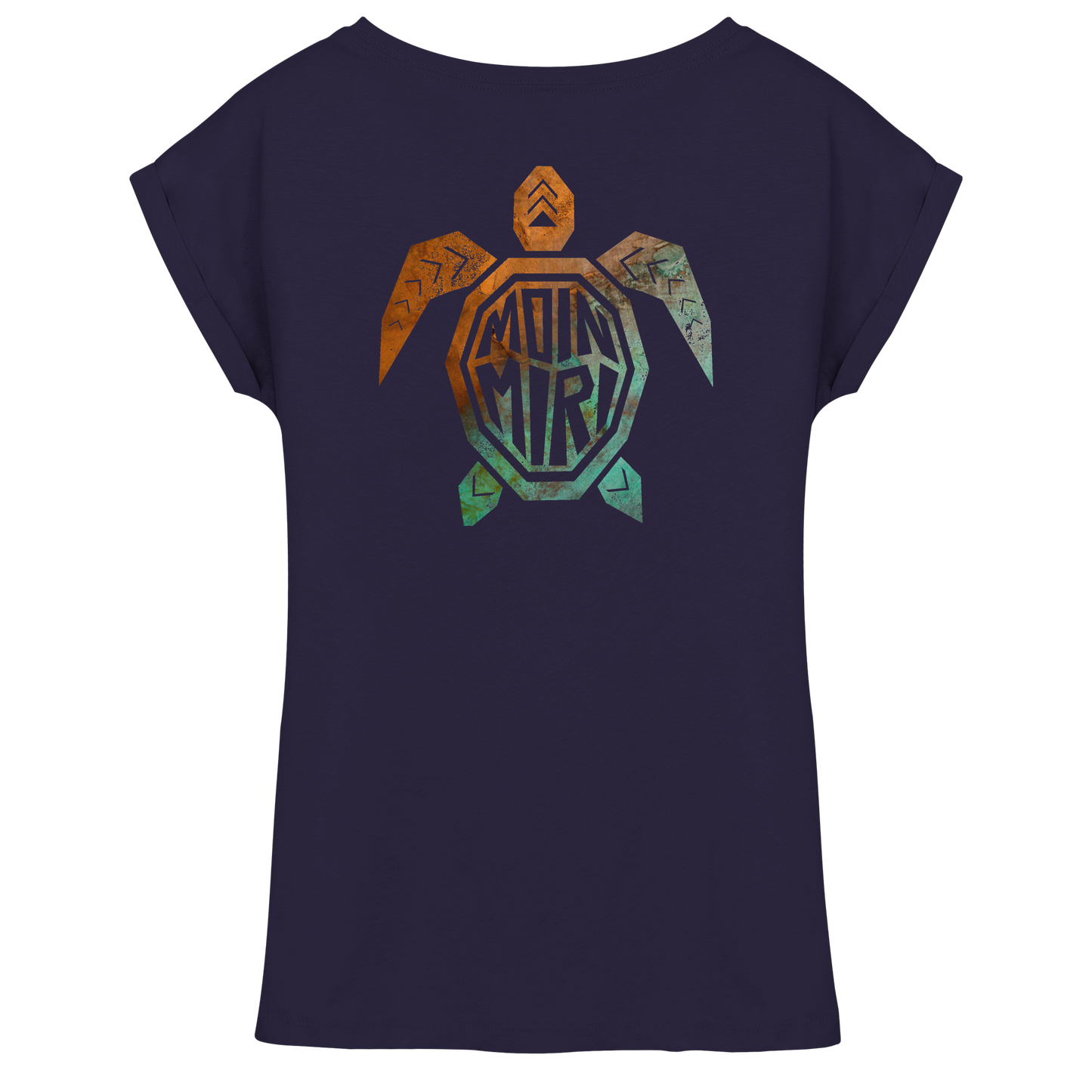 Copper Turtle Logo - Womens Extended Shoulder T-Shirt