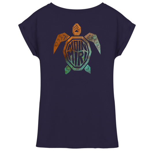 Copper Turtle Logo - Womens Extended Shoulder T-Shirt