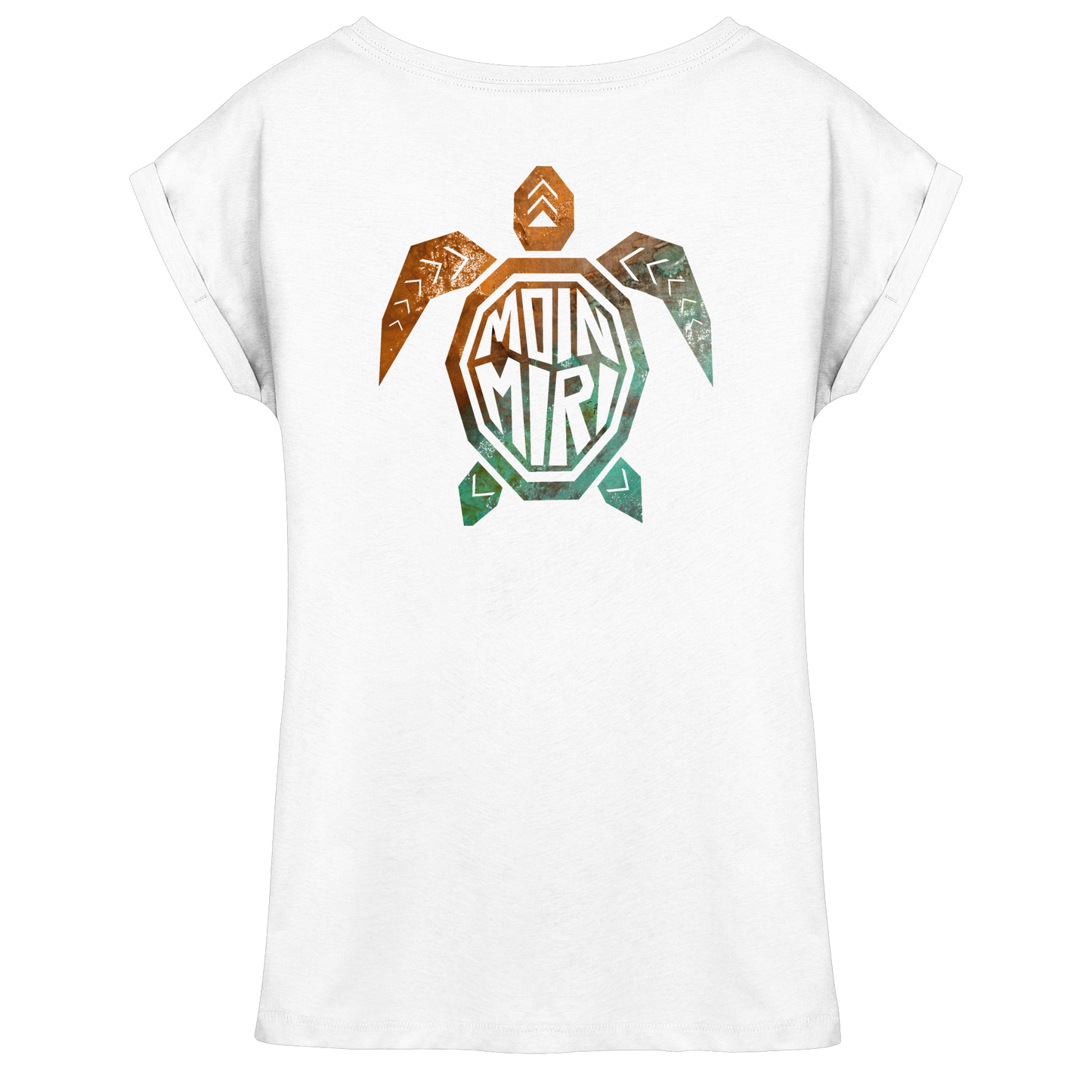 Copper Turtle Logo - Womens Extended Shoulder T-Shirt