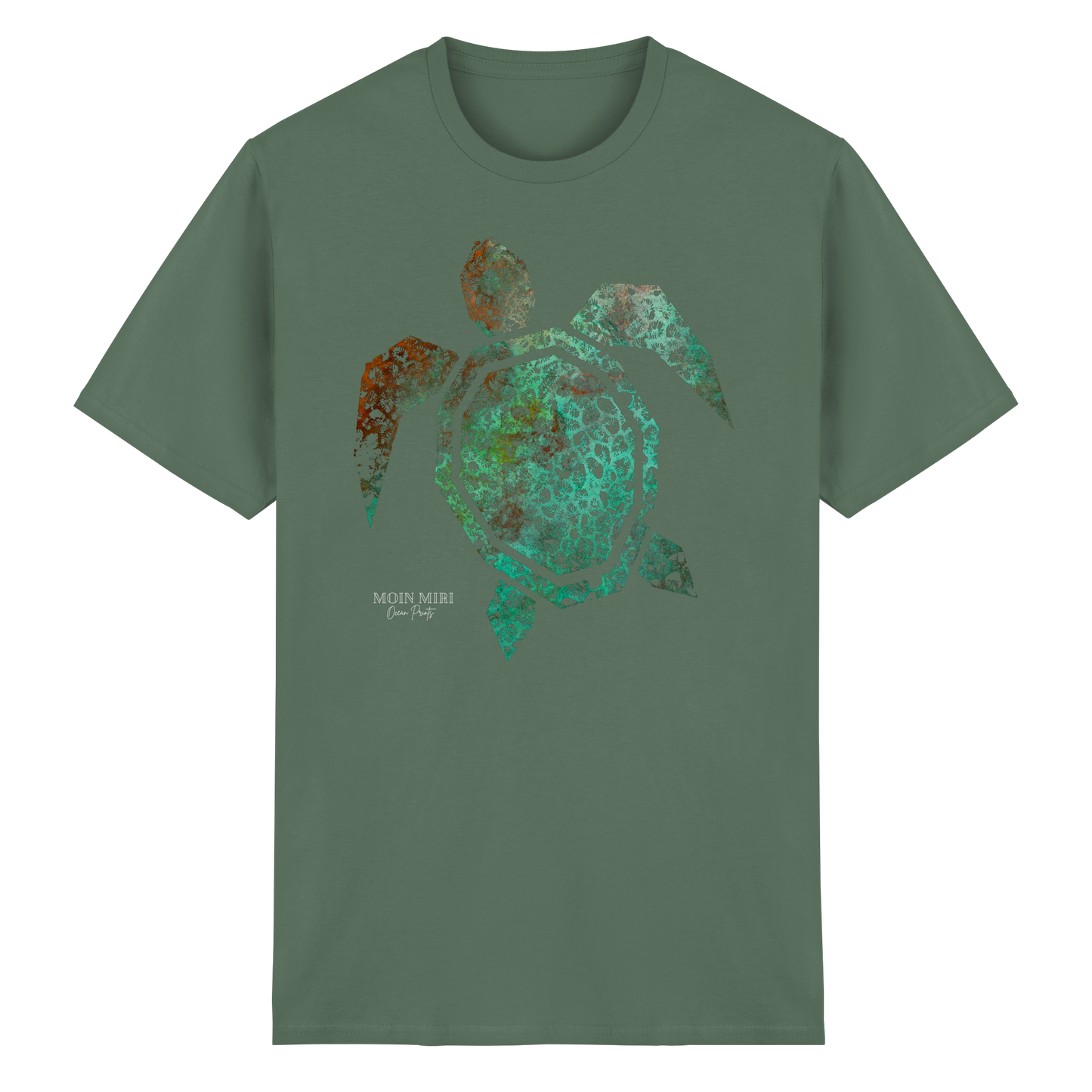 Copper Coral Turtle  - Heavy Cotton T-Shirt