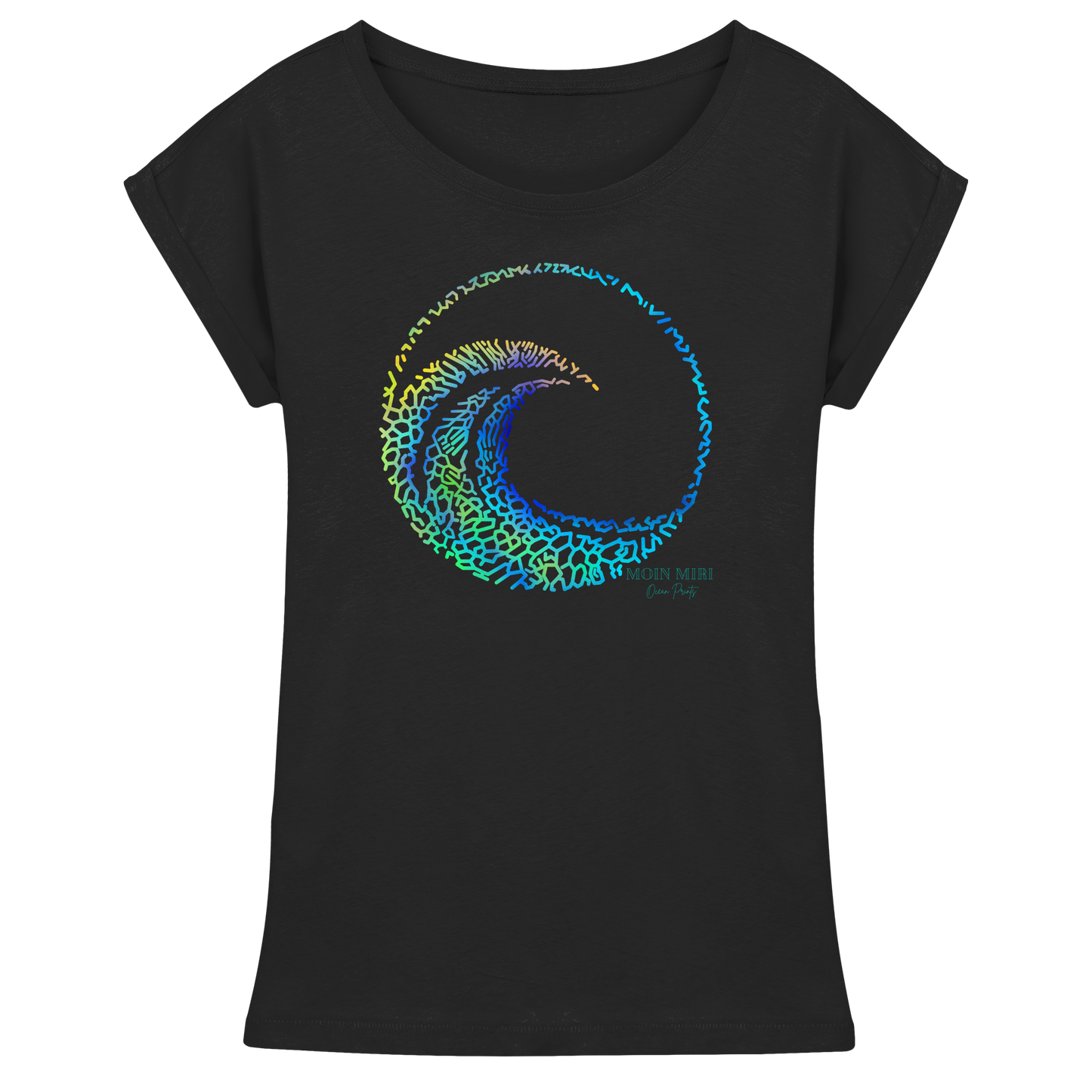 Coral Wave - Womens Extended Shoulder T-Shirt