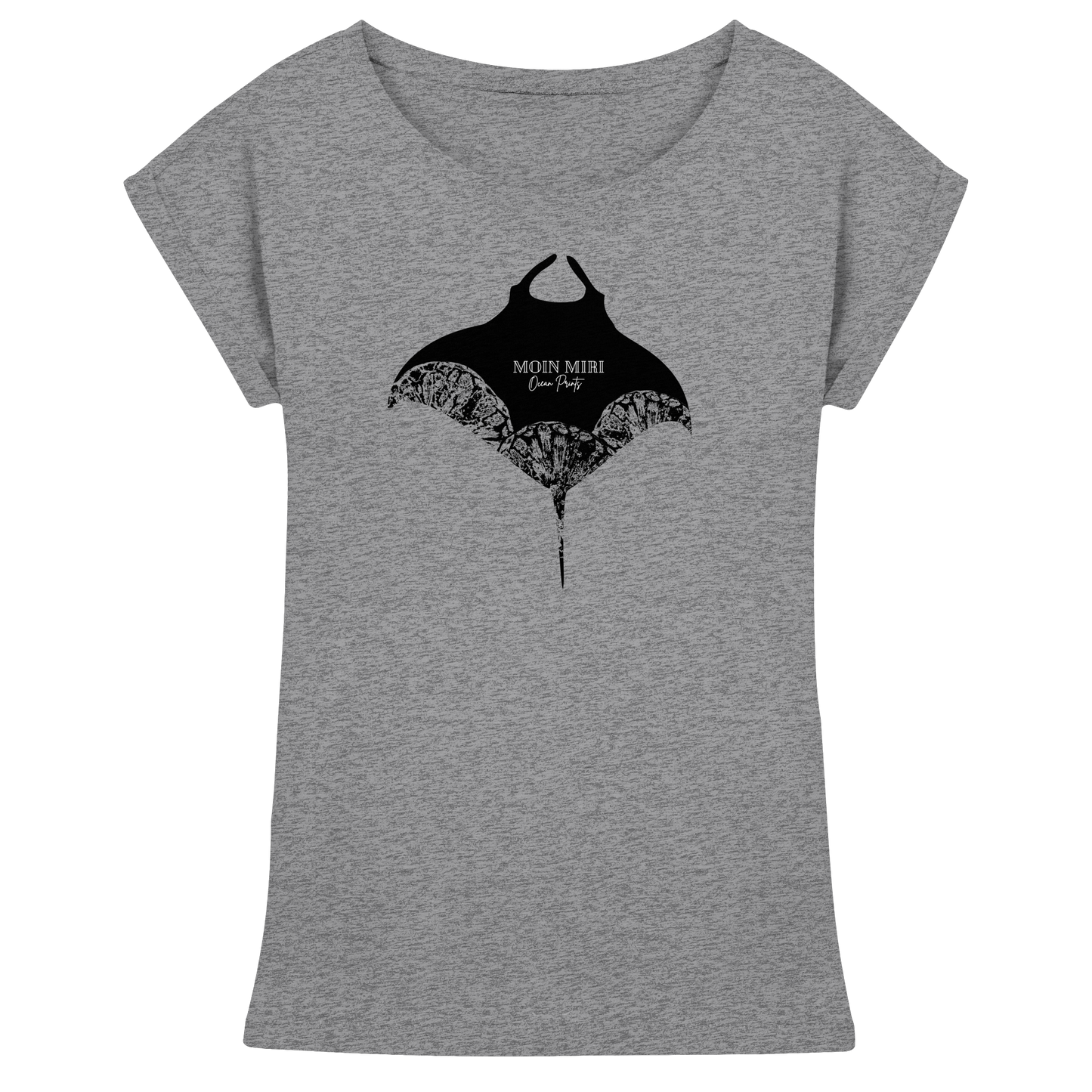 Black Manta - Coral 2 - Womens Extended Shoulder T-Shirt