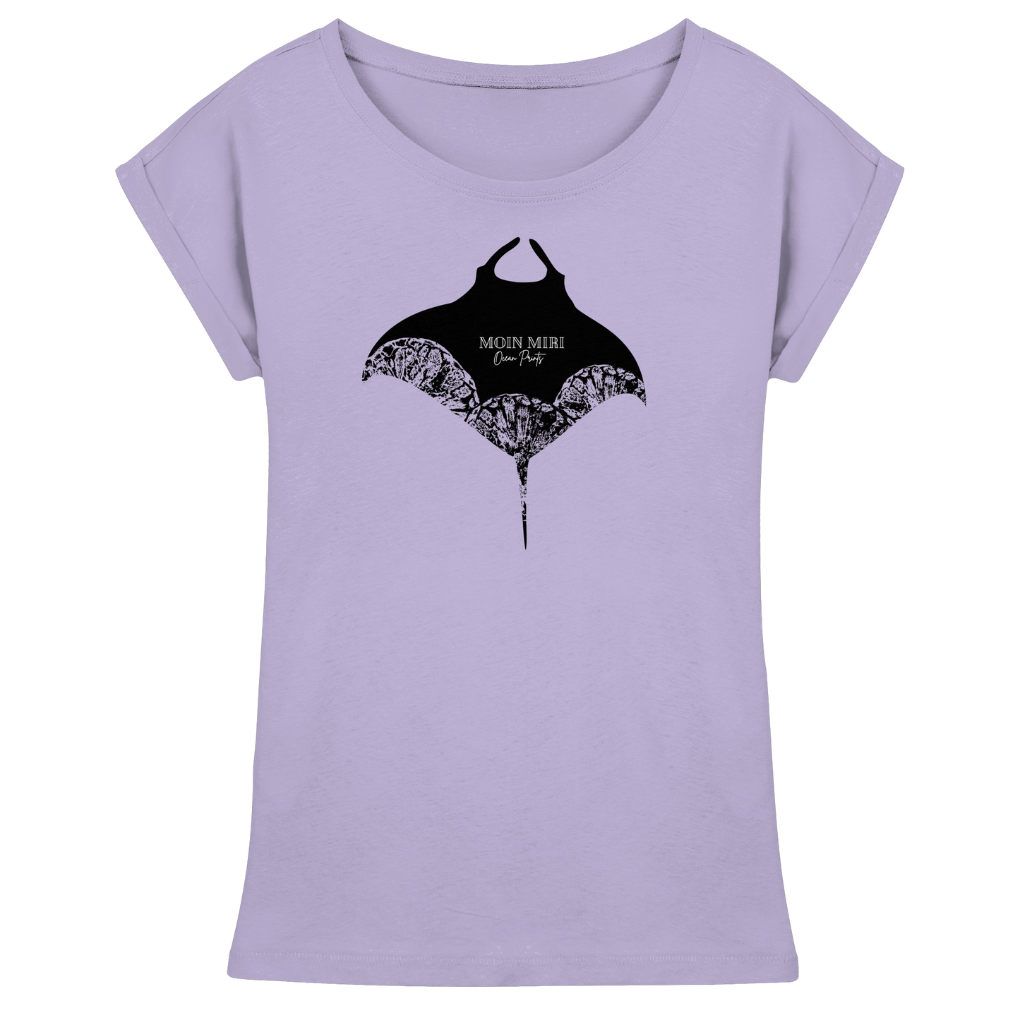 Black Manta - Coral 2 - Womens Extended Shoulder T-Shirt