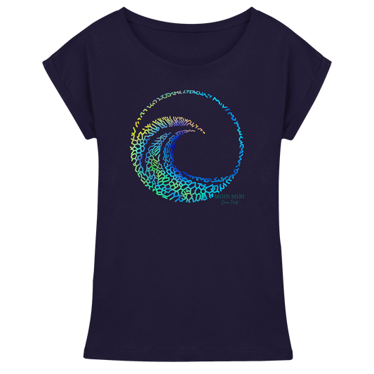 Coral Wave - Womens Extended Shoulder T-Shirt