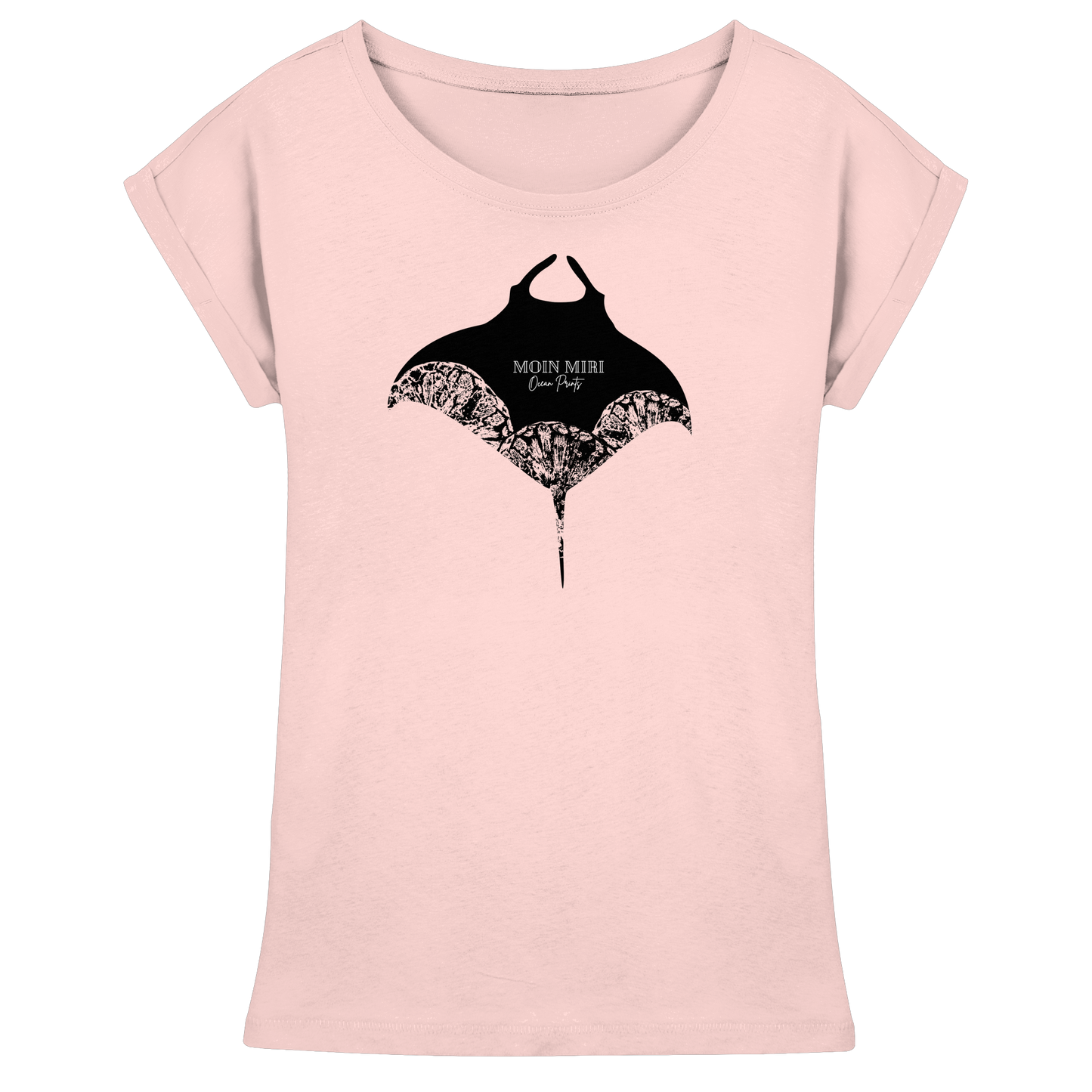Black Manta - Coral 2 - Womens Extended Shoulder T-Shirt