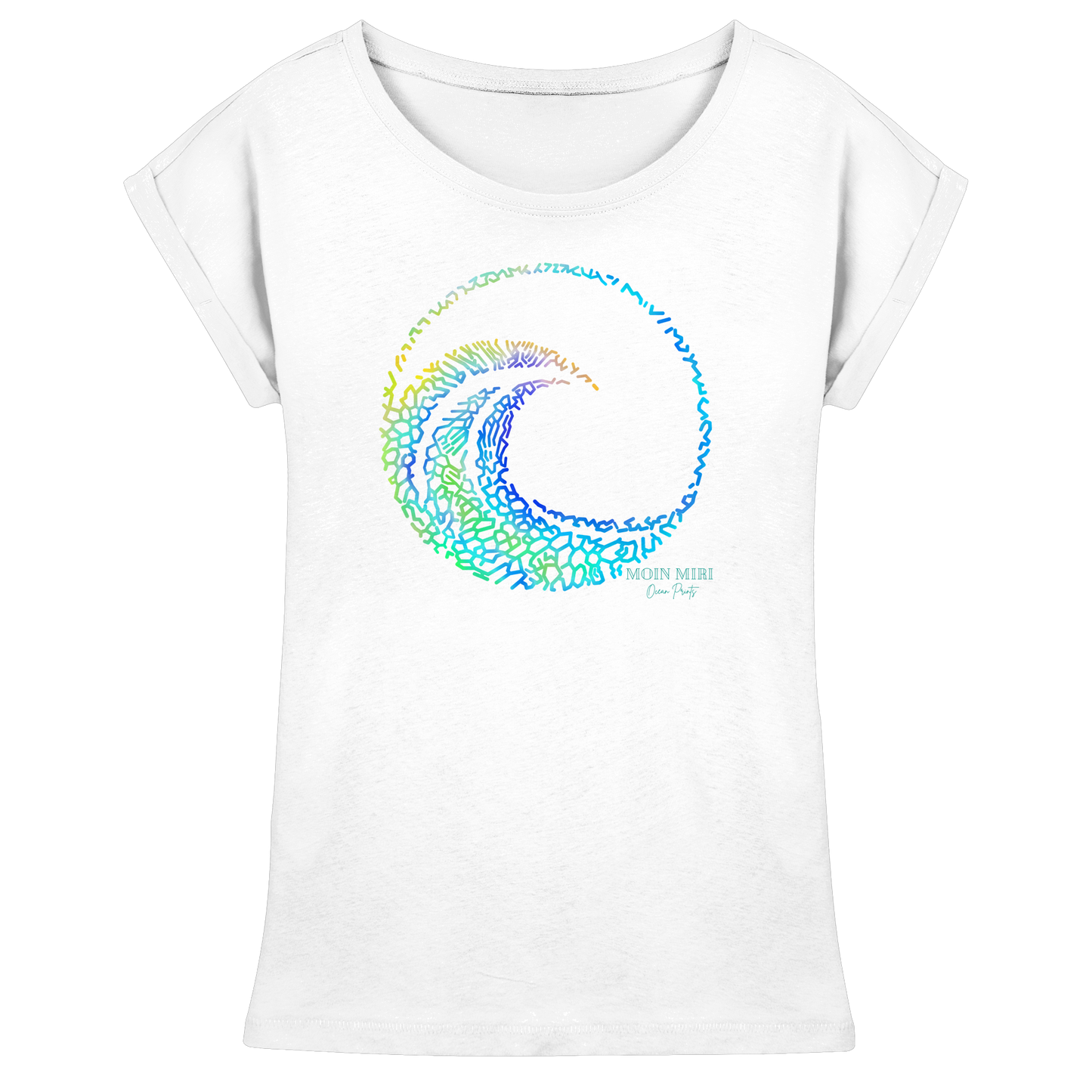 Coral Wave - Womens Extended Shoulder T-Shirt